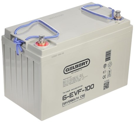 Gelbert 6-EVF-100 - тяговый аккумулятор (12V105A/H C5) - фото 6398