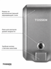 TOSSEN MN -1200 MG - механический диспенсер жидкого мыла (коллекция "Благородный графит") - фото 7337